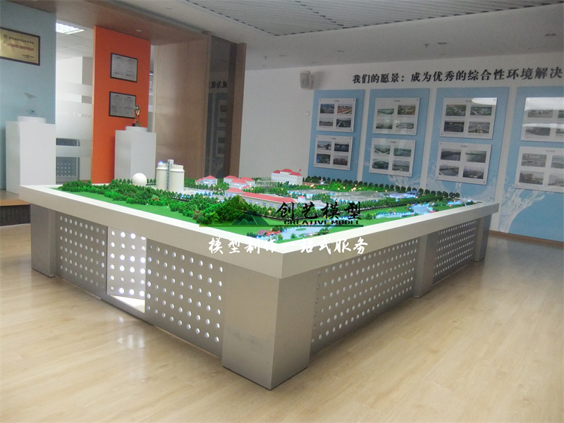城市自來(lái)水供應(yīng)污水處理系統(tǒng)沙盤模型