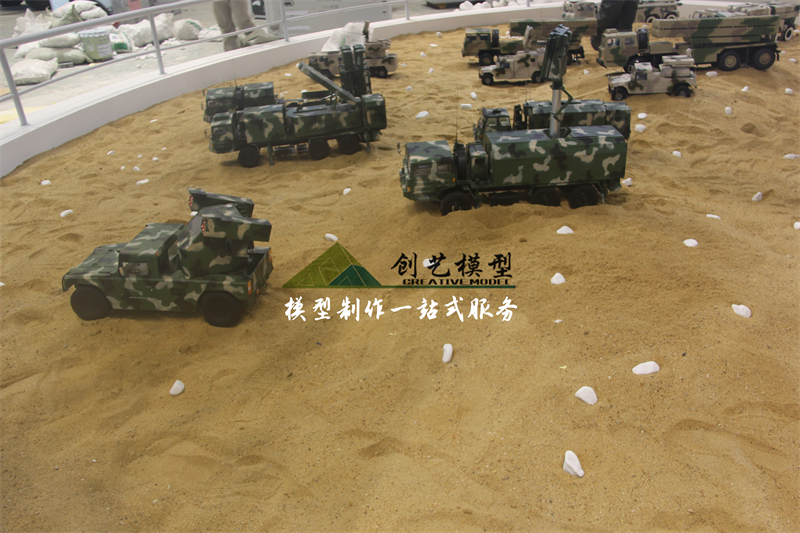 裝甲車導(dǎo)彈車演示沙盤