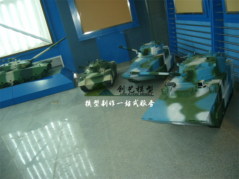 軍事展廳模型-坦克模型軍用雷達模型-包頭重工展廳定制模型