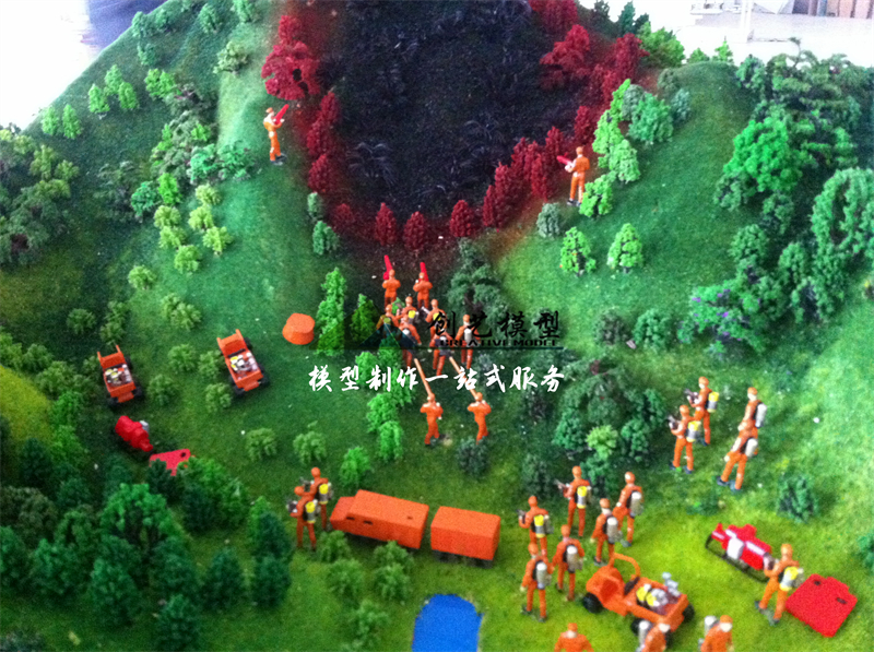 森林消防展示沙盤