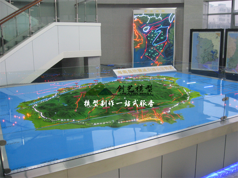 地震局地形地貌沙盤