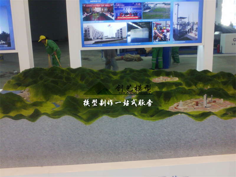 大型水壩地形沙盤